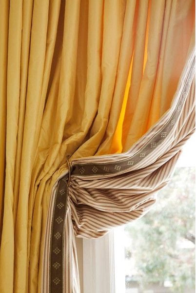 Silk Yellow Curtains