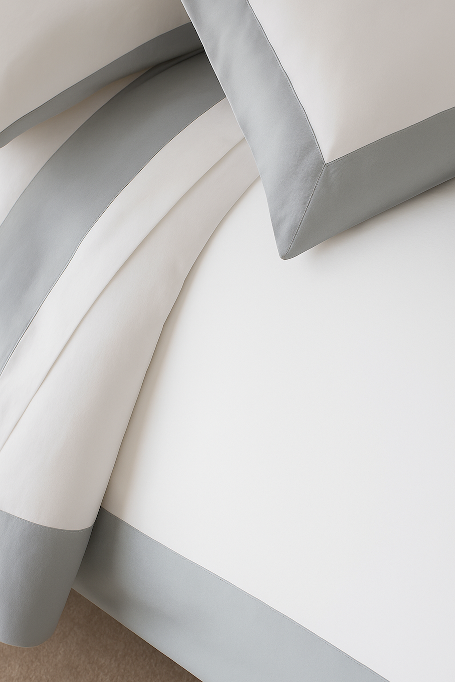 Bisou Silver Duvet Cover