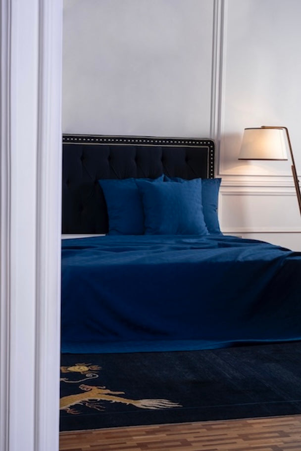 Eva Royal Blue Quilt Set