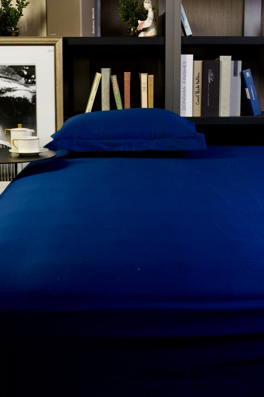 Sia Royal Blue Fitted Sheet Set